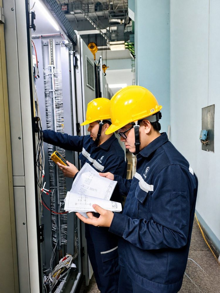 Kỹ sư NVETC thao tác tại tủ điều khiển